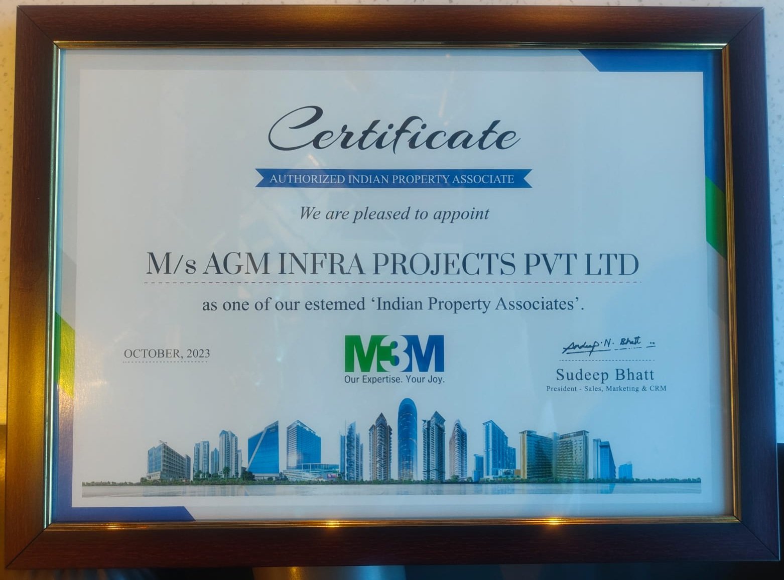 M3M Channel Partner Certificate