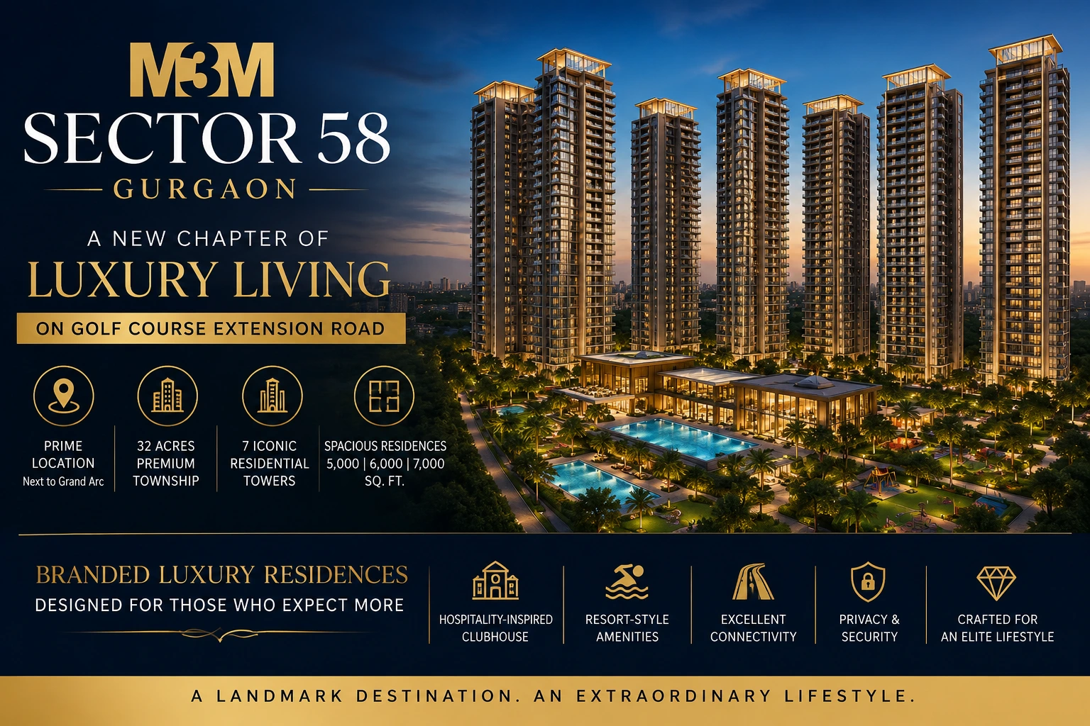 M3M Luxury Branded Residences in Sector 58 Gurgaon